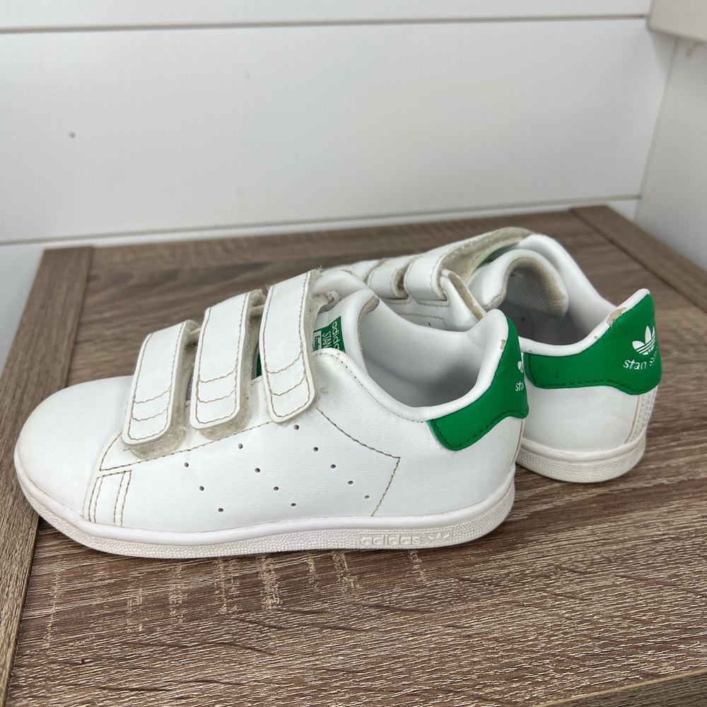 Adidas Kids Stan Smith White with Green Heel, sneakers